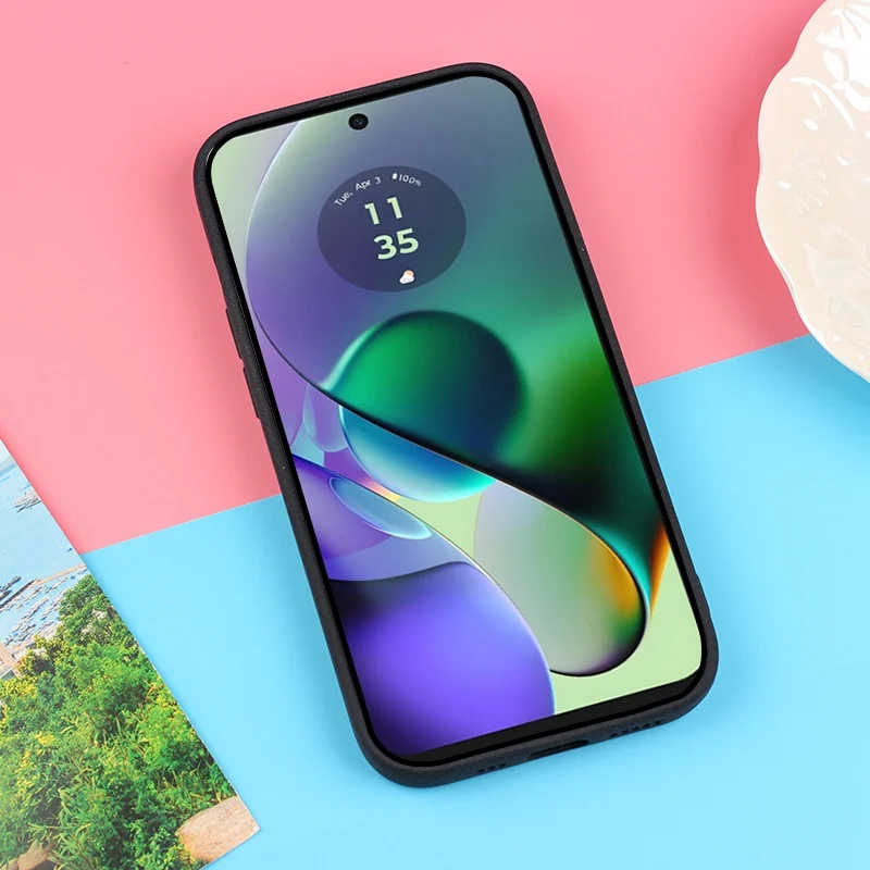 Funda de silicona suave mate con arena a prueba de golpes para Motorola Moto G54 G84 G14 G04 G04S G24 G34 G64 G64Y Power - imagen 4