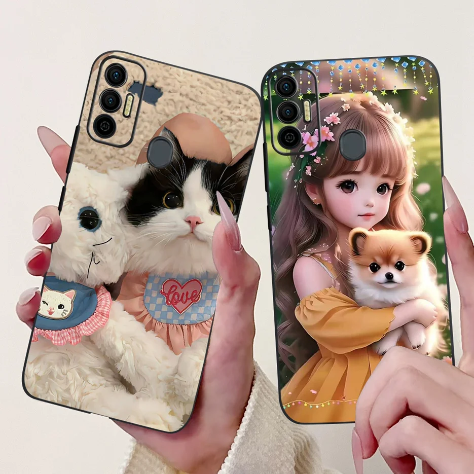 Para Tecno Spark 7 funda KF6 KF6j nueva moda cubierta pintada suave TPU funda de teléfono para Tecno Spark 7 Pro Spark7 P 7P KF7j Fundas bolsas - imagen 2