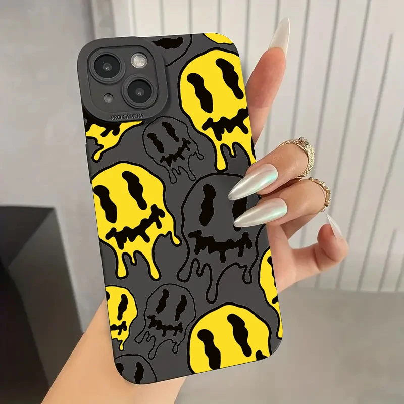 Funda de teléfono esmerilada con cara de fantasma divertida para iPhone 16, funda de silicona a prueba de golpes para iPhone 11 12 13 14 15 Pro Max XS XR X 7 8 Plus - imagen 2