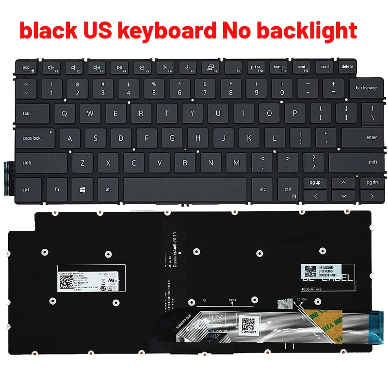 Teclado para ordenador portátil ruso/EE. UU./Brasil/latino/español para DELL Inspiron 13-5390 5391 7390 7391 Latitude 3301 3410 E3301 P114G P129G - imagen 2