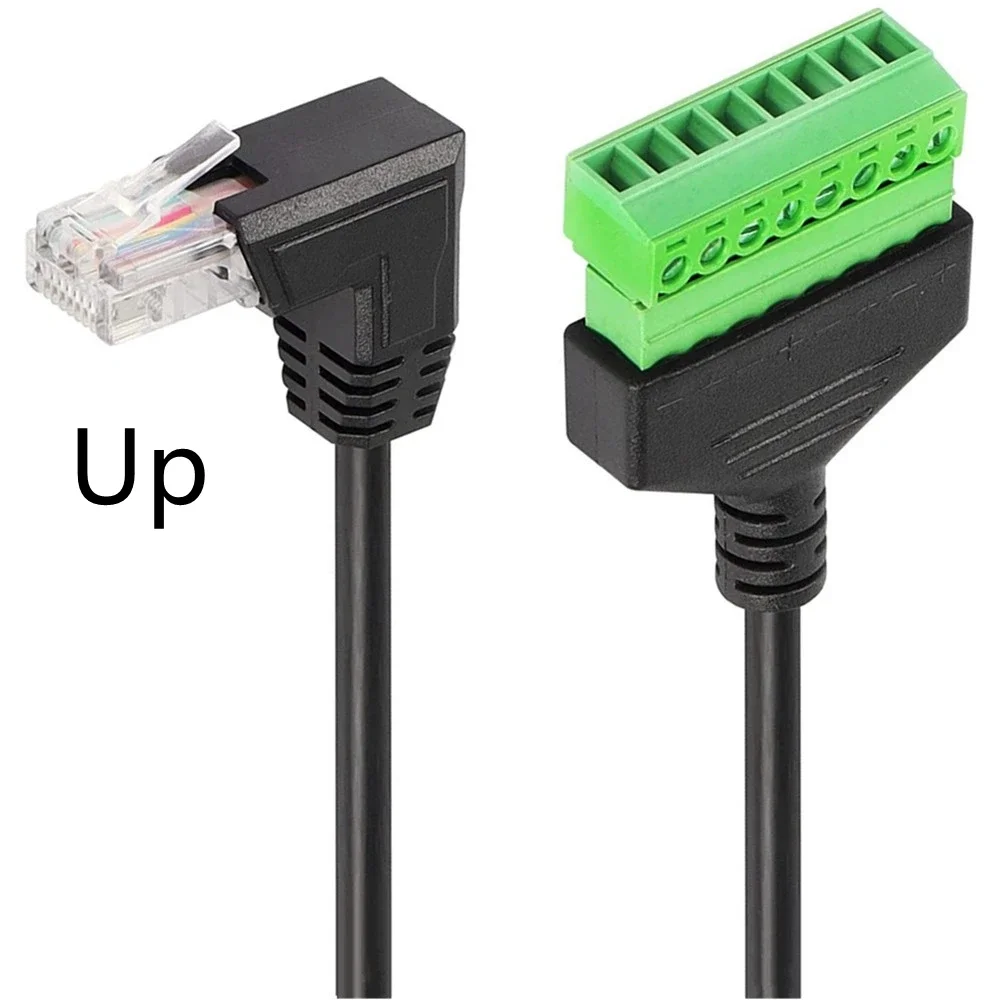 Rj45 a bloque de terminales de tornillo conector 8p Ethernet Rj45 macho hembra a Cable adaptador de red de Terminal de tornillo de 8 pines para CCTV DVR - imagen 3