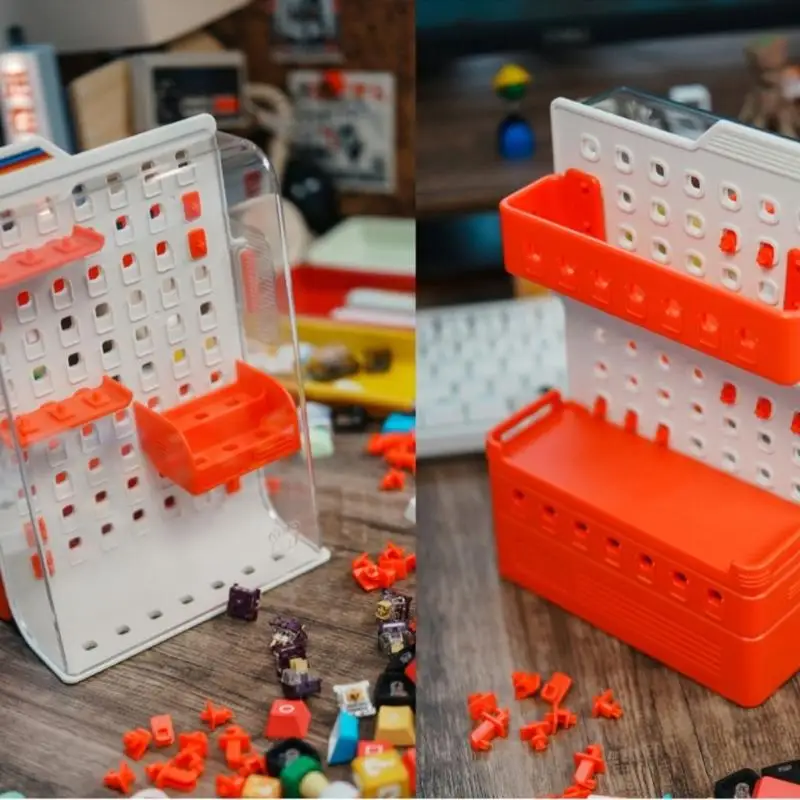 Solución almacenamiento Keycap Pegboard para entusiastas los teclados que ofrece adaptabilidad a múltiples escenarios K1KF