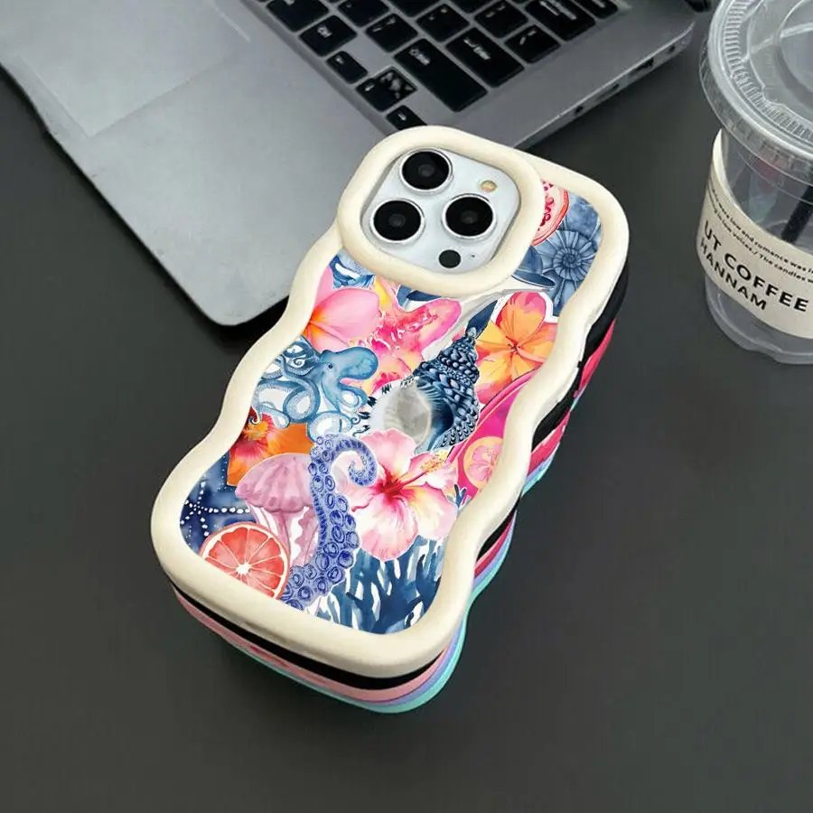 Funda para Xiaomi Redmi A3 A1 A2 Plus 13C 12C 10A 8 14C 10C A5 9C funda suave arte creativo de animales marinos - imagen 4