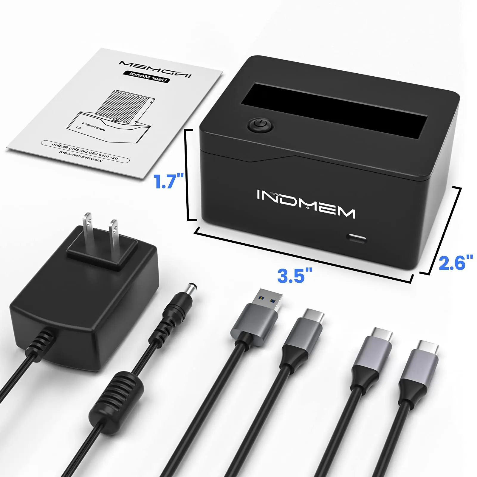INDMEM Adaptador U.2 SSD USB-C 10Gbps Windows macOS Linux - imagen 4