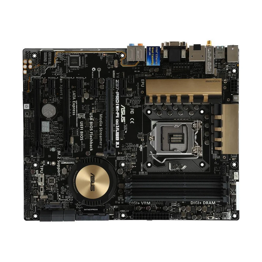 ASUS-placa base Z97-PRO (WI-FI AC)/USB 3,1, compatible con LGA 1150 Core i7/i5/i3, con chipset Intel Z97, DDR3, PCI-E 3,0, HDMI, ATX - imagen 5