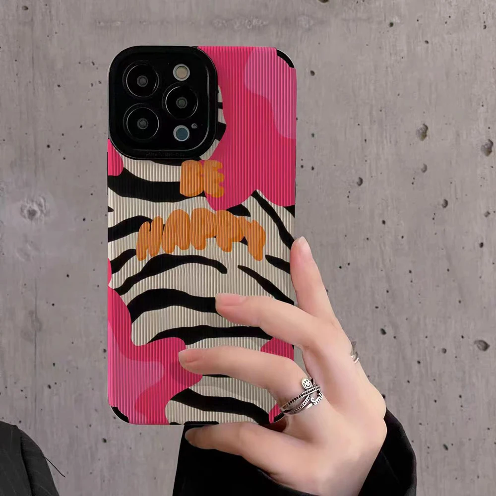 Funda de cuero de silicona con raya de cebra inglés para Samsung Galaxy S21 S22 A71 A52 A54 A51 A53 A23 A32 A31 A34 A72 A73 5G A14 A13 A12 - imagen 2