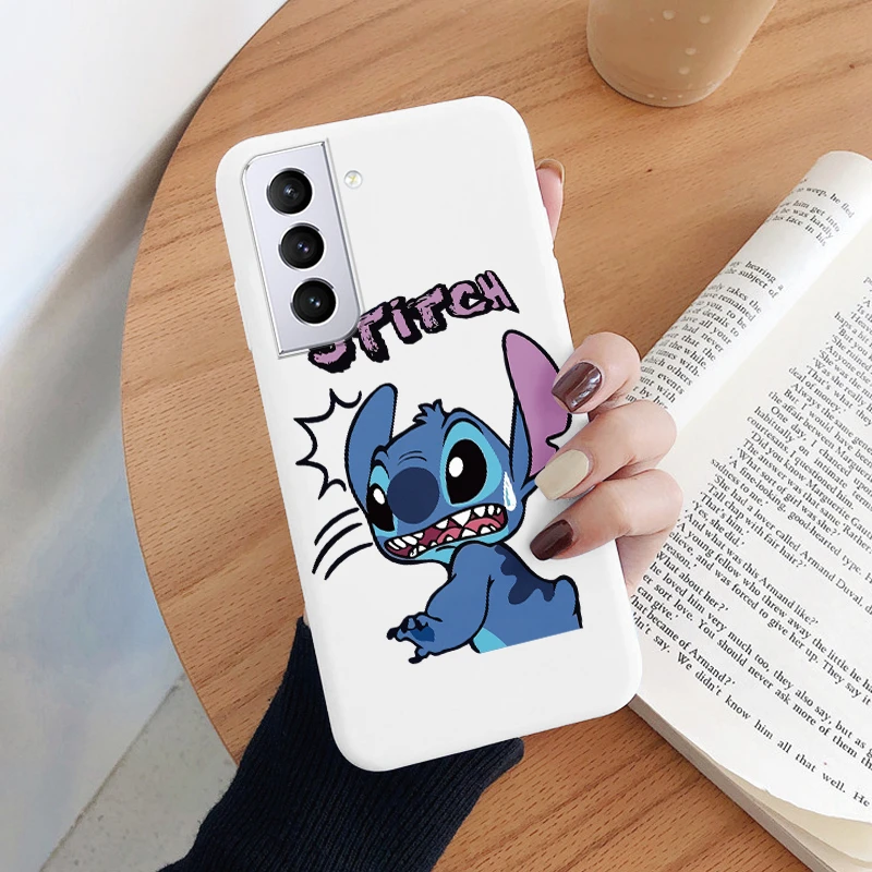 Para Samsung Galaxy S21 5G S 21 Plus S21 FE Cámara protectora Funda suave de silicona dibujos animados Lilo Stitch Funda de teléfono Funda parejas Capa - imagen 5