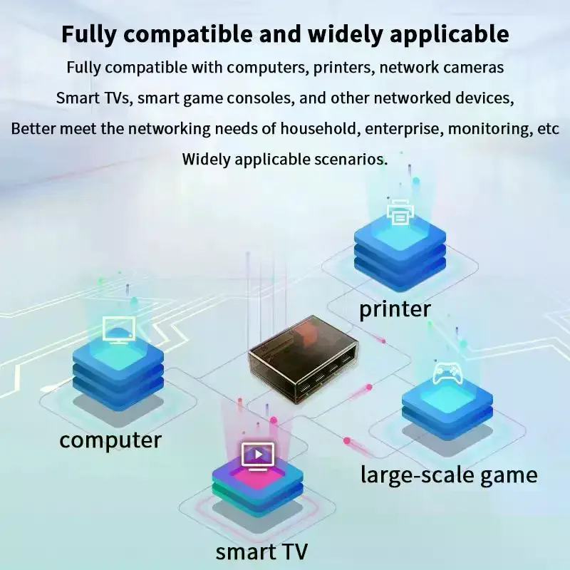 Conmutador Ethernet de 5 puertos de 1000Mbps, conmutador inteligente Gigabit Ethernet, concentrador RJ45, divisor de Internet para enrutador, PC, Lan, completo/media dúplex - imagen 4