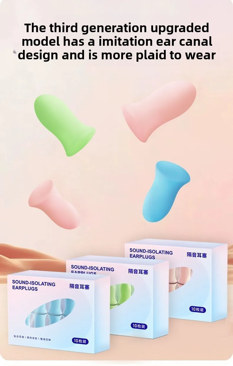 Tapones para los oídos antiruido, tapones para los oídos de espuma suave para trabajo, estudio, sueño, viajes, avión, reducción de ruido, empaquetados por separado, 10 Uds. - imagen 5