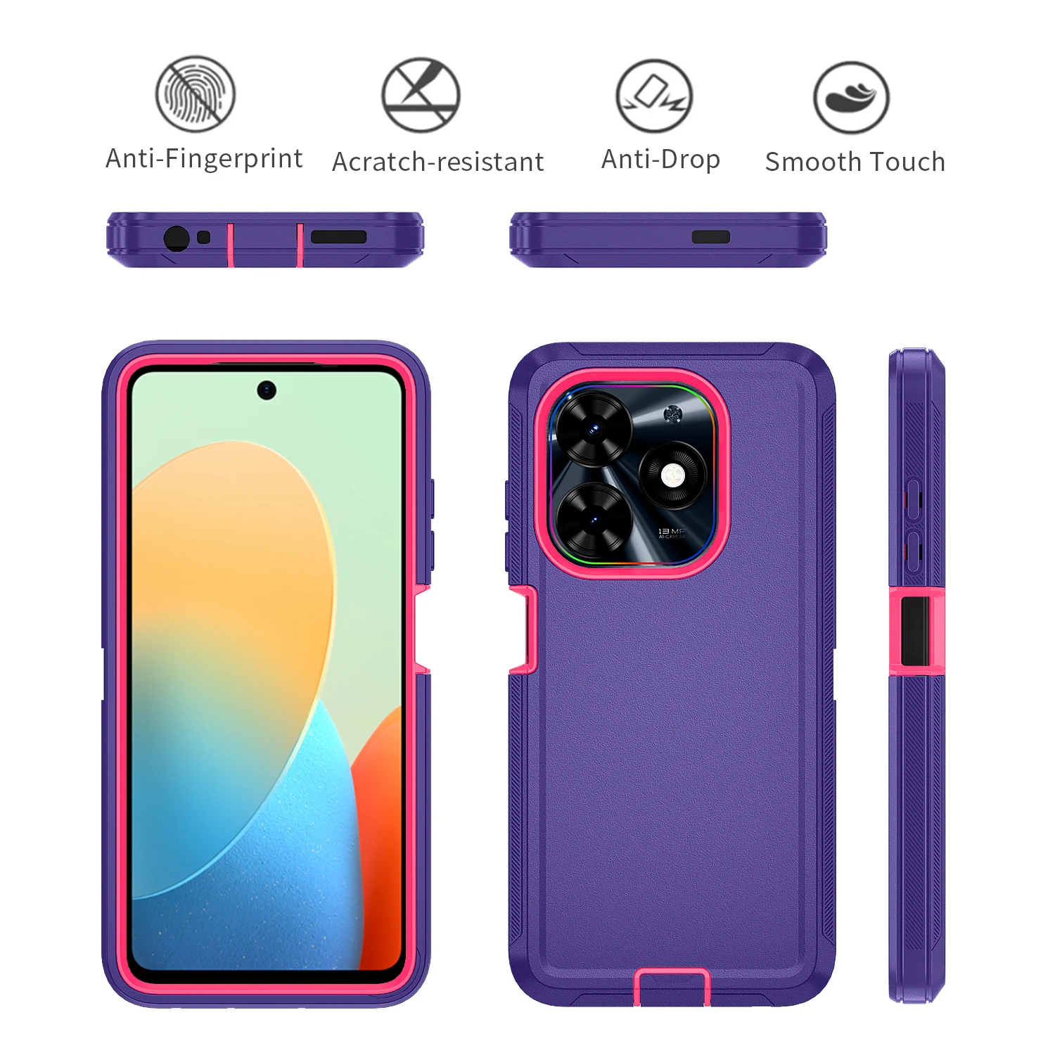 Armor Defender cubierta a prueba de polvo para Tecno Spark Go 2023 8C protección a prueba de golpes funda de teléfono para Tecno Spark Go 2024 Shell - imagen 3