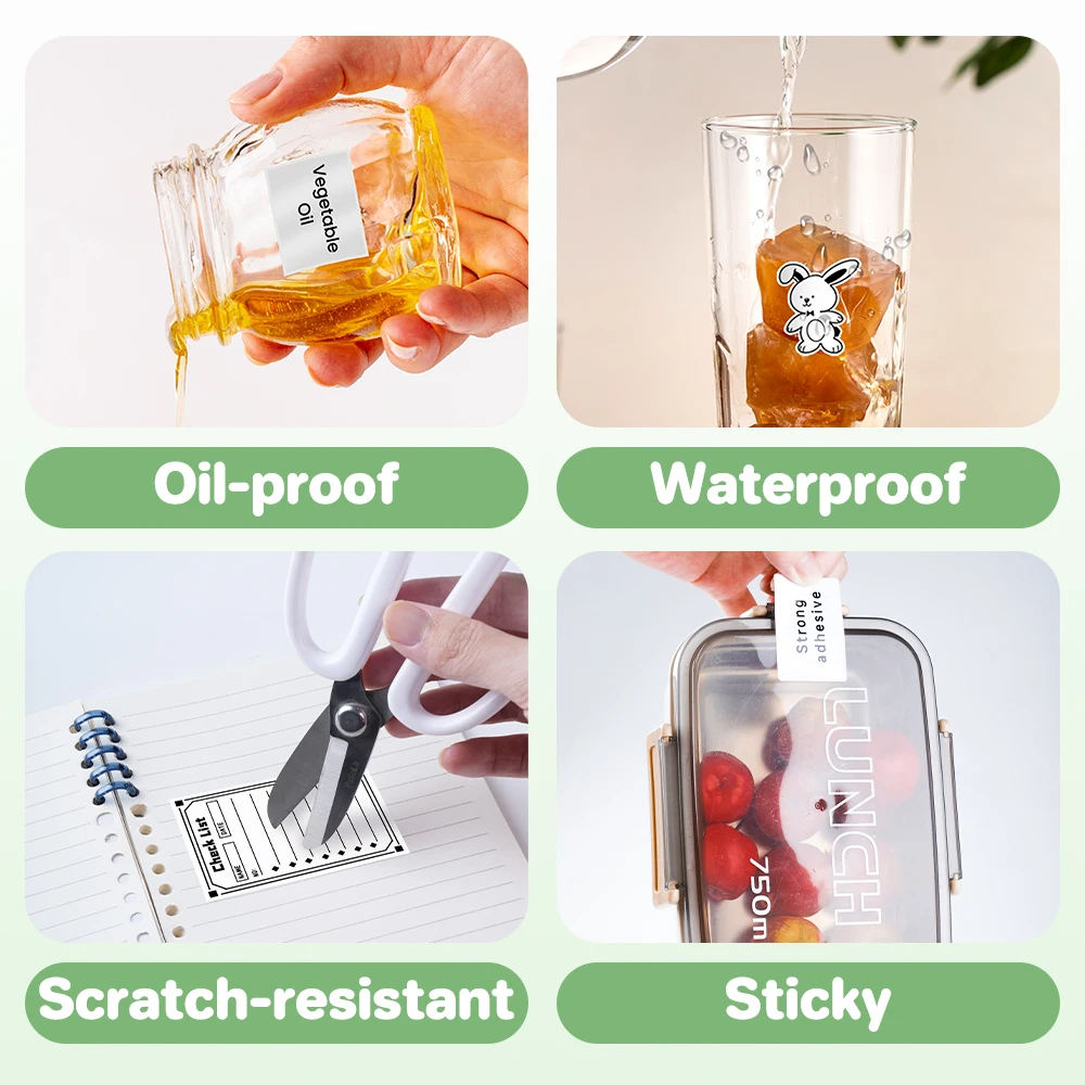 Phomemo, 3 rollos de papel térmico autoadhesivo transparente para etiquetas adhesivas T02 M02X, textos fotográficos DIY, impresión de notas de estudio - imagen 5