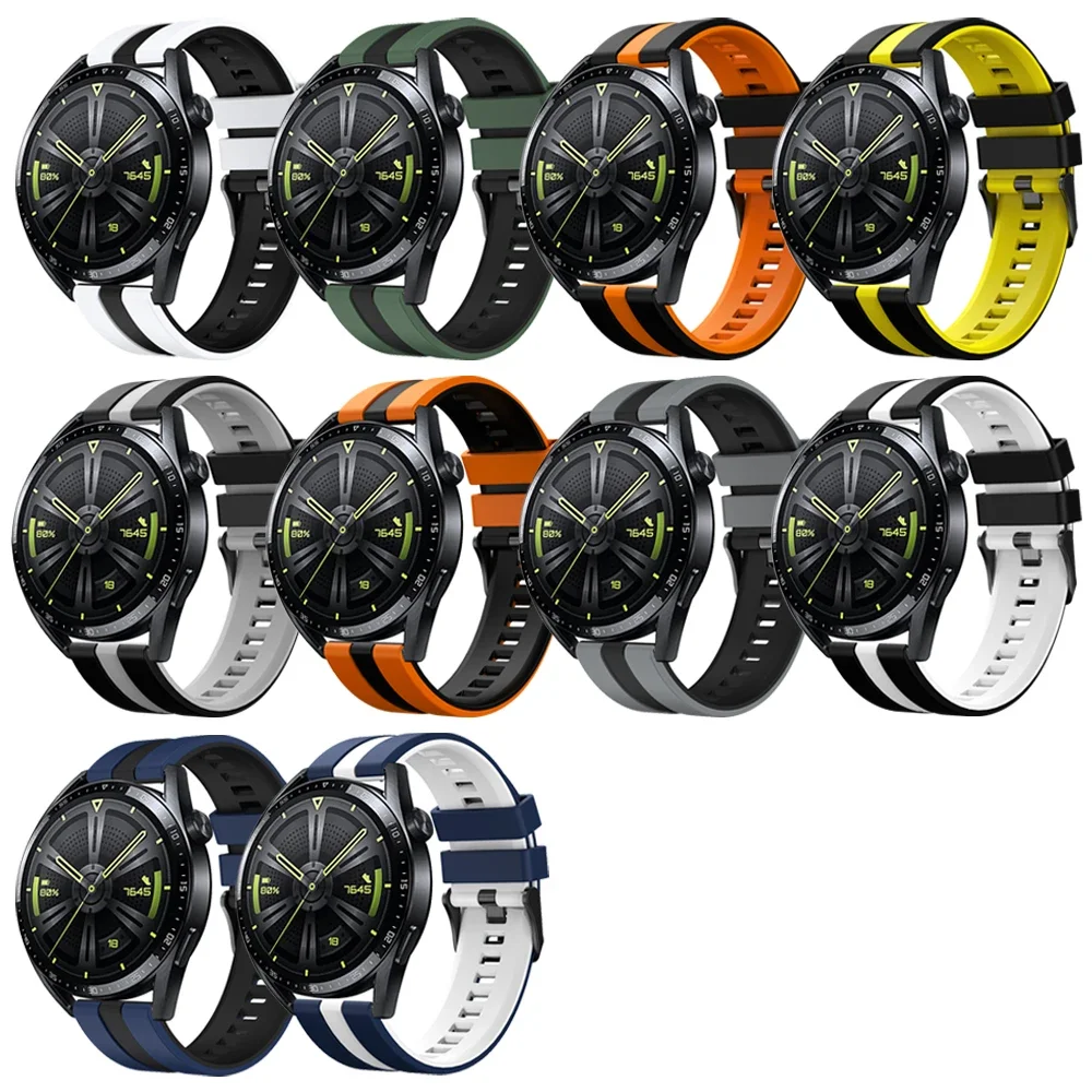 Correa Flexible de silicona de 20mm y 22mm para Huawei GT 4, reloj de 46mm, correas deportivas 4 3 Pro GT2 GT3 SE GT3 Pro, pulsera de repuesto - imagen 3