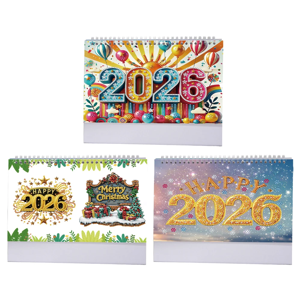 Kit de calendario mensual con pintura de diamantes, calendario artesanal, adorno de escritorio, calendario de mesa con tapa mensual para planificación de oficina en casa - imagen 2