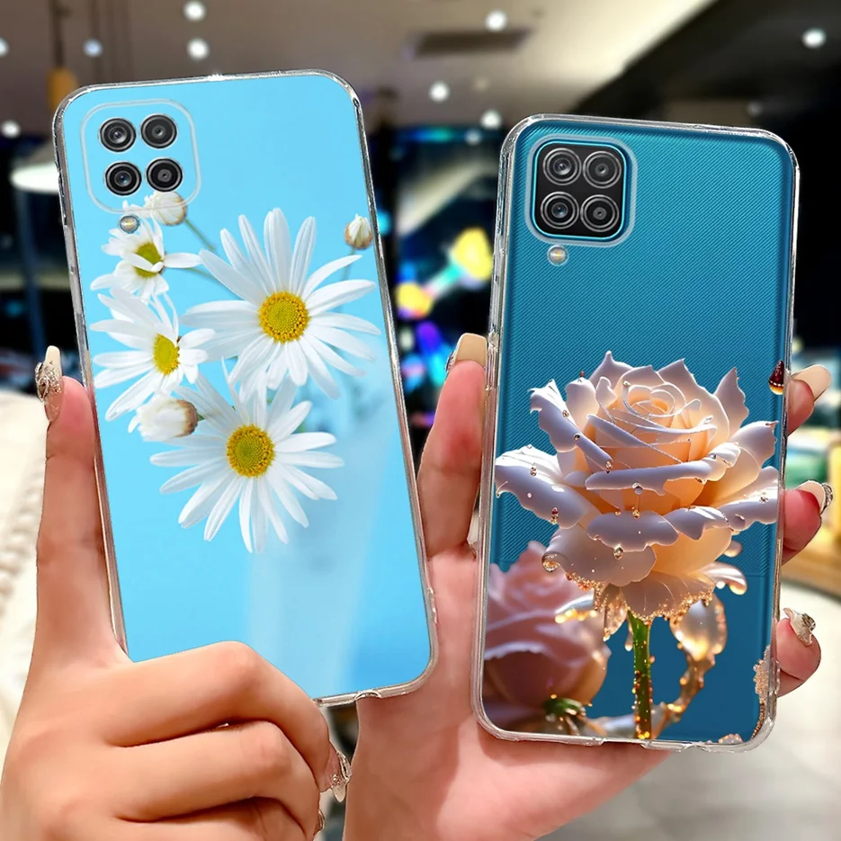 Para Samsung Galaxy A12 funda SM-A125F funda pintada de moda Popular funda de teléfono delgada suave para Samsung A12 F12 M 12 Galaxy M12 bolsas - imagen 4
