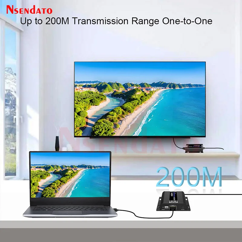 LKV483POE 4K @ 60Hz HDM extensor POE 120M sobre IP Cat 5/5E/6 HDMI Kit receptor transmisor de Audio y vídeo con Romote IR para PC TV - imagen 4