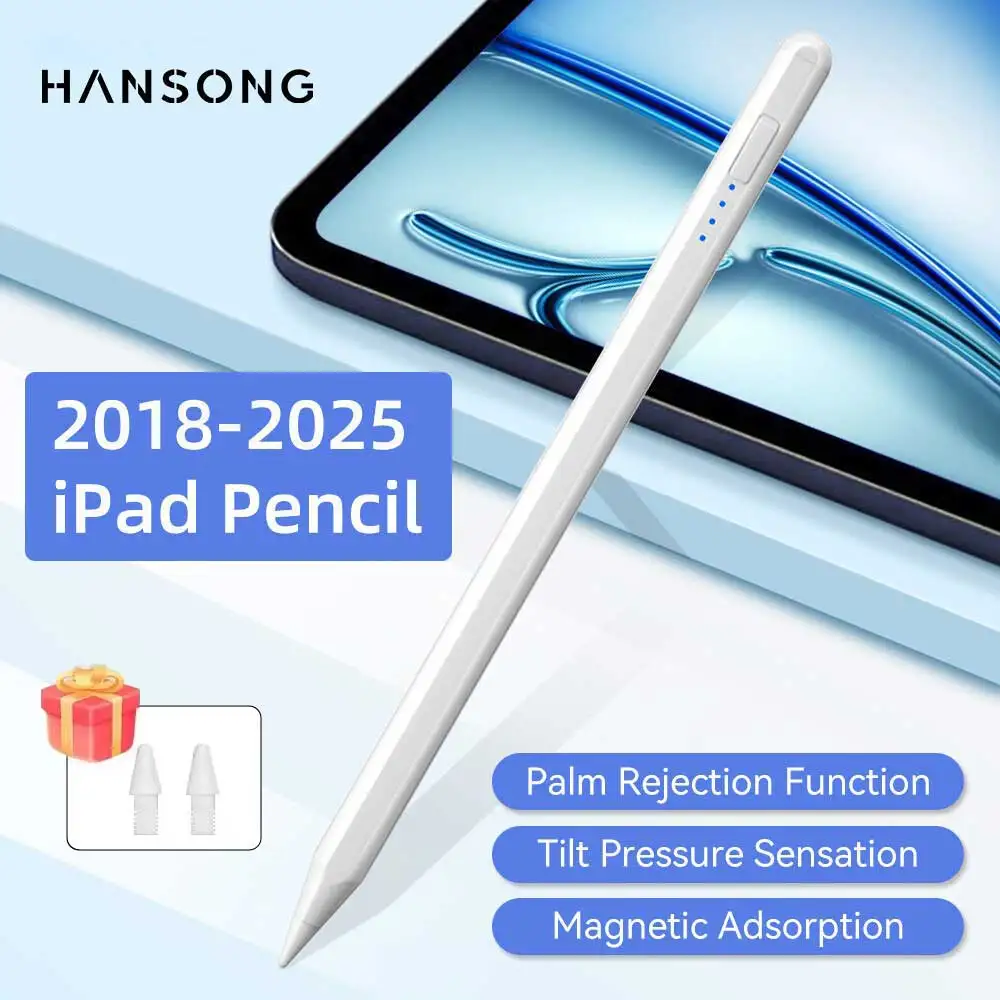 Lápiz óptico para iPad sin conexión Bluetooth con rechazo de palma para Pro 11 12,9 3.o 4o 5 6to, Air 5 Air 4 10th 10.9 11th(A16)