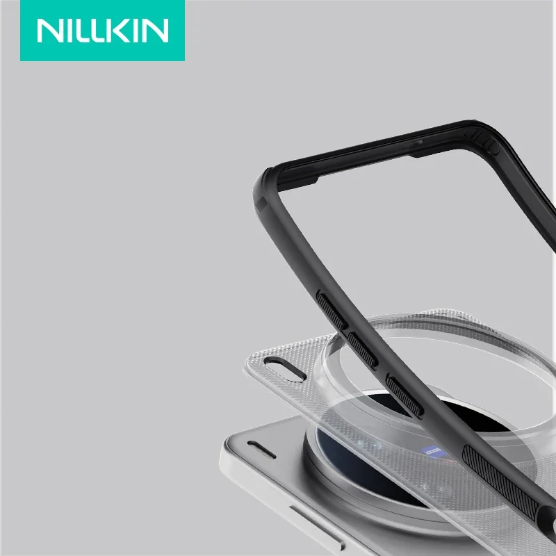 Nillkin para Vivo X200 Ultra 5G funda Super Frosted Pro claro negro 360 marco suave mate fundas de protección contraportada - imagen 4