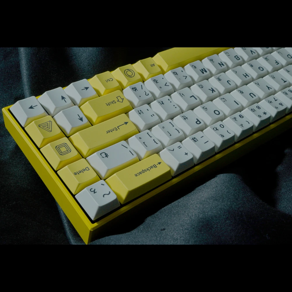 Teclas PBT Serika, teclas japonesas amarillas con perfil de cereza para accesorios de teclado mecánico MX - imagen 3