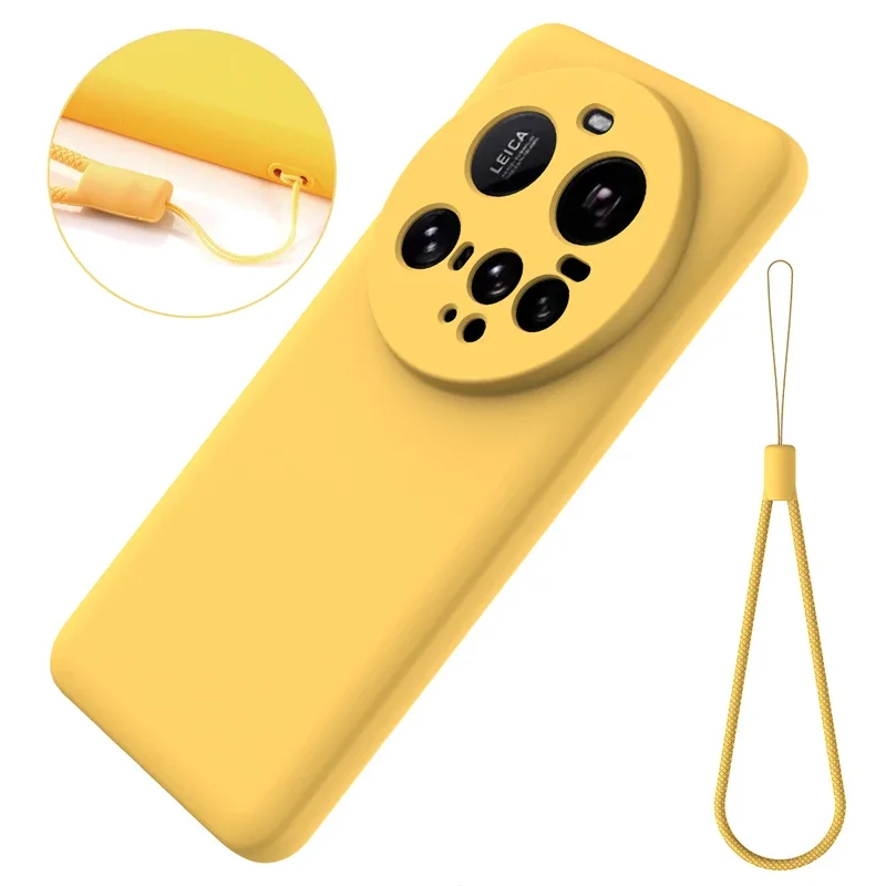 Para Xiaomi 15 Ultra funda suave de silicona líquida Premium con flocado dentro de la cubierta para Xiaomi Mi 15 Ultra con correa