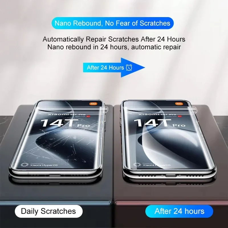 4 Uds película de hidrogel para Xiaomi 14T Pro 13T Pro película de Gel para Xiaomi 13 12 Lite 14 Ultra 12X 10T 11T 12T 14T Pro protectores de pantalla - imagen 3