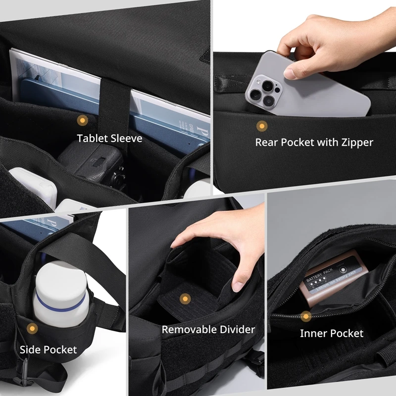 Ulanzi-Bolso de hombro BC08 para fotografía, bolsa impermeable para trípode, cámara sin Espejo, Smartphone, tableta - imagen 4