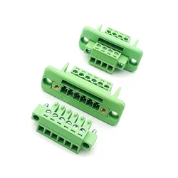 Bloque Terminal 3,81mm Enchufable Sin Soldadura 2P-16P Panel Pared
