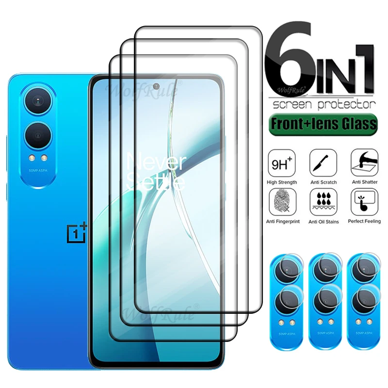6 en 1 para Oneplus Nord CE 4 Lite 5G vidrio Oneplus Nord CE 4 Lite Full HD 9H Protector de pantalla Oneplus Nord CE 4 Lite lente de cristal - imagen 2