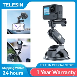 Telesin Soporte Ventosa 360° – Cámara Acción Coche
