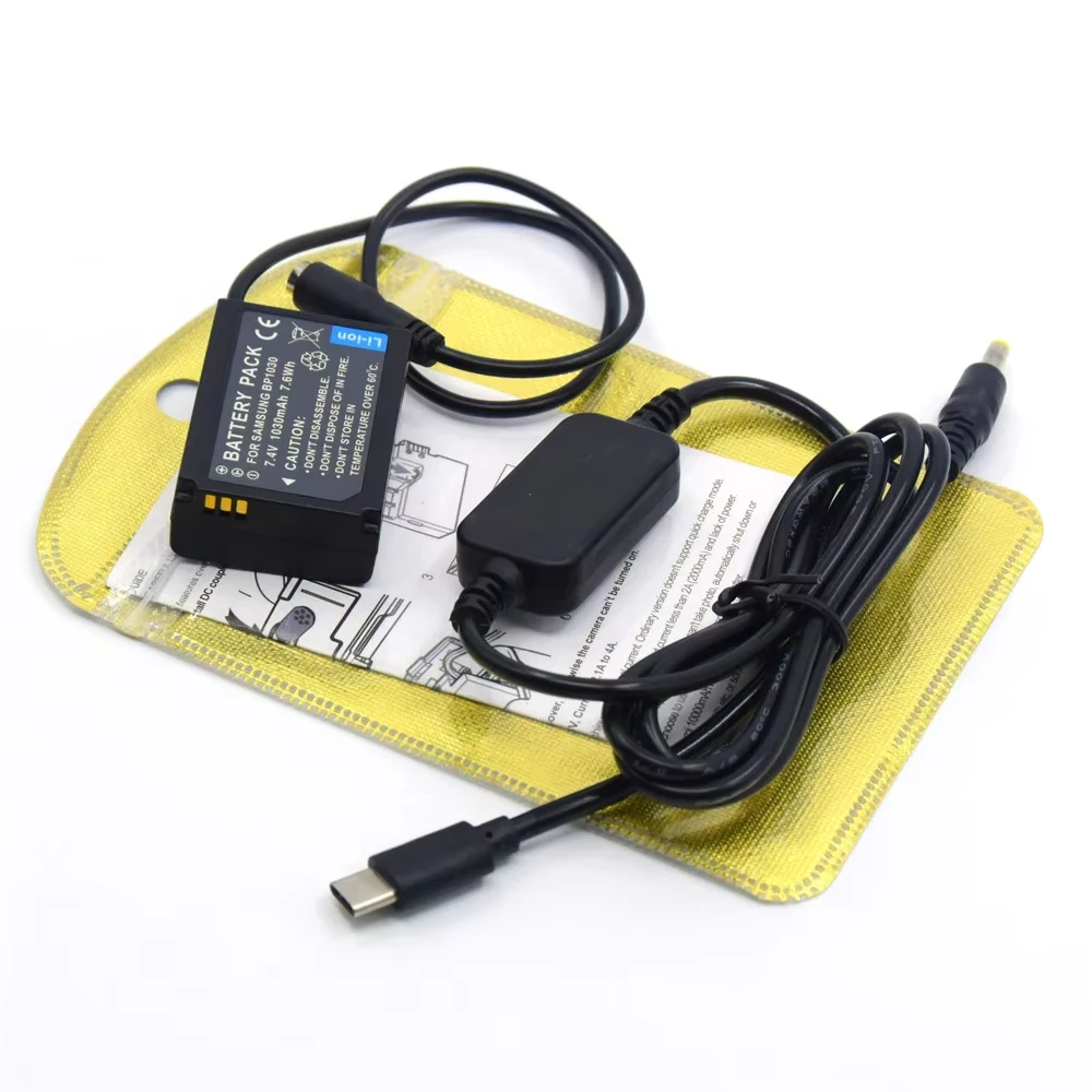 Acoplador de CC BP1130, batería simulada de BP-1030, Cable de alimentación USB tipo C para cámara Digital Samsung NX200 NX210 NX1000 NX300 NX2000 - imagen 4