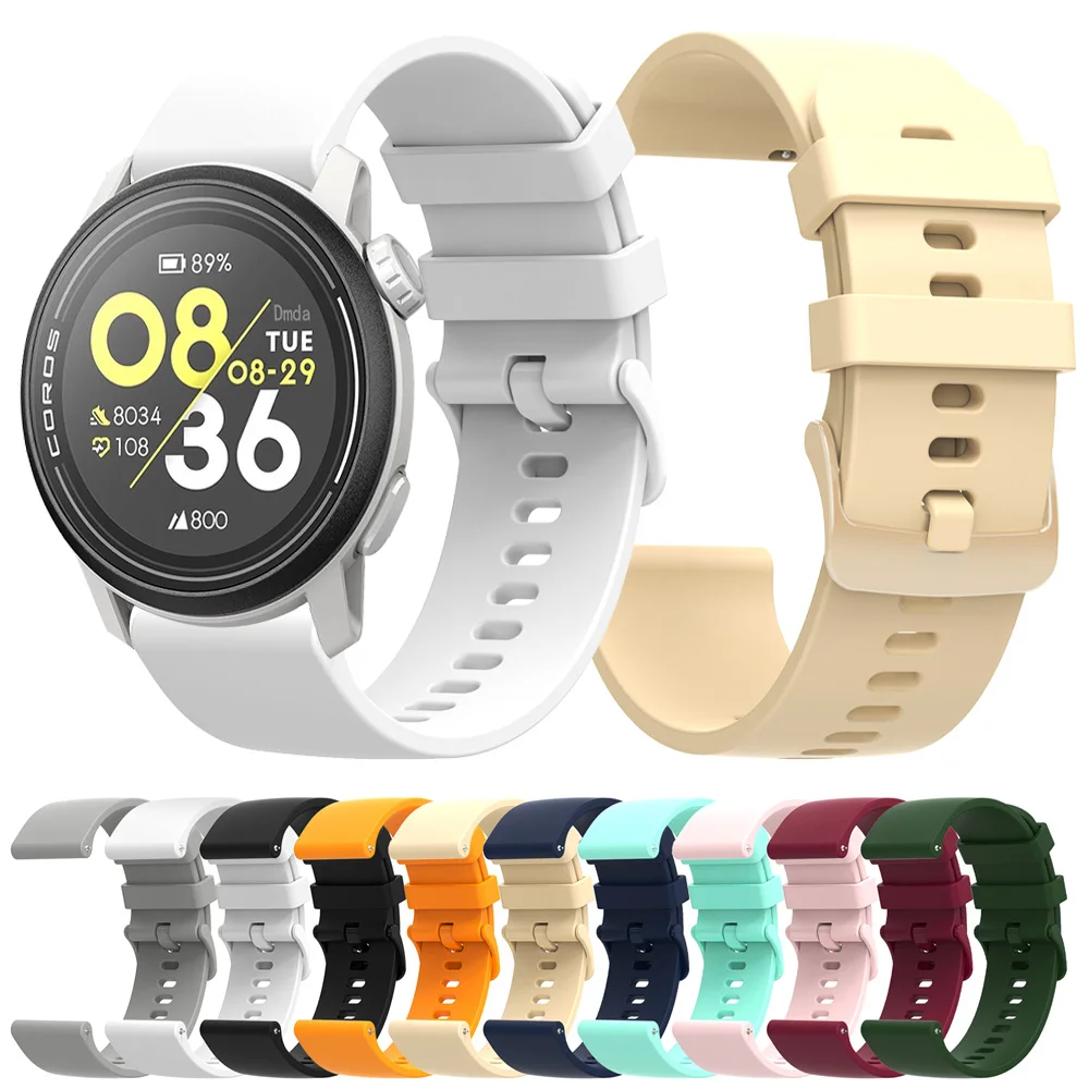 Correa de silicona para reloj COROS PACE 3, 2, APEX 2 Pro, repuesto de pulsera deportiva transpirable, 22mm, 20mm, 46mm, 42mm