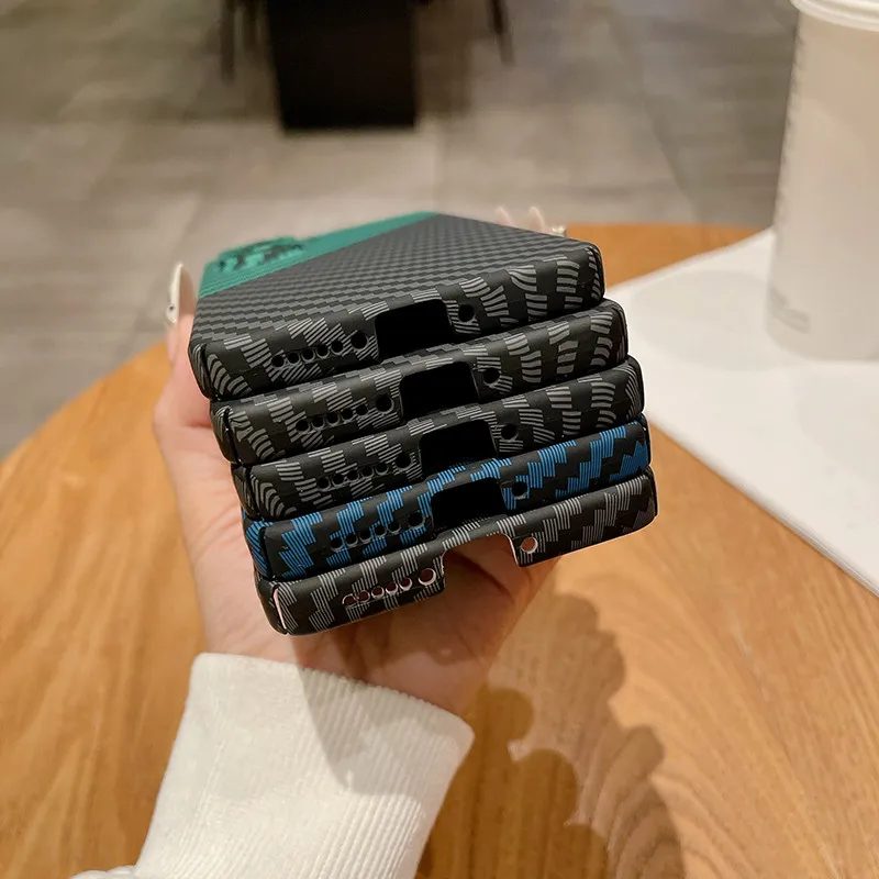 Para Xiaomi POCO X7 Pro, Redmi Turbo 4 funda ELVEV ultrafina de fibra de carbono con patrón de rayas, funda trasera de protección dura para PC - imagen 5