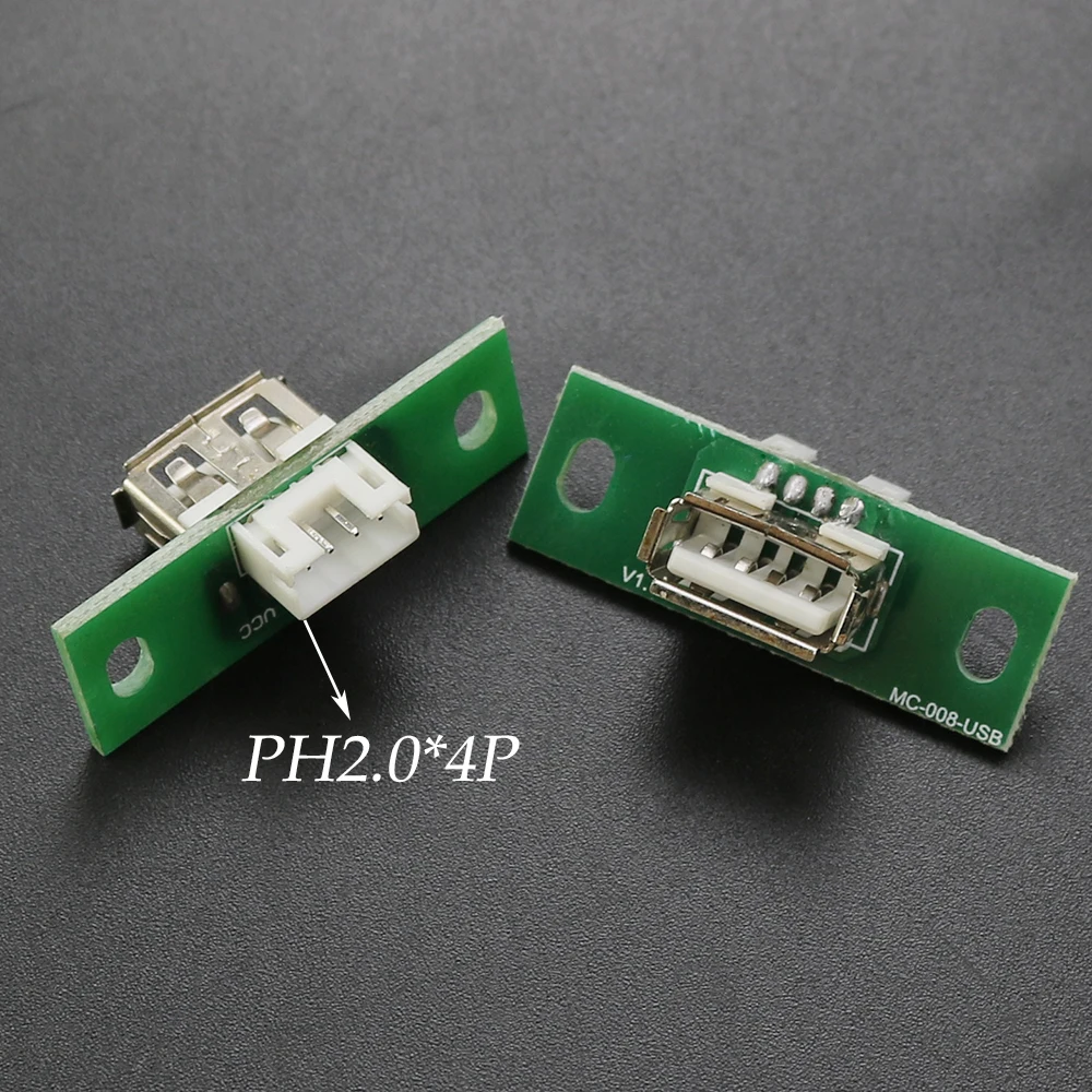 Placa base USB con orificio fijo, Cable de datos de placa base USB Android, interfaz de carga, Cable de extensión USB Vertical, placa de prueba - imagen 5