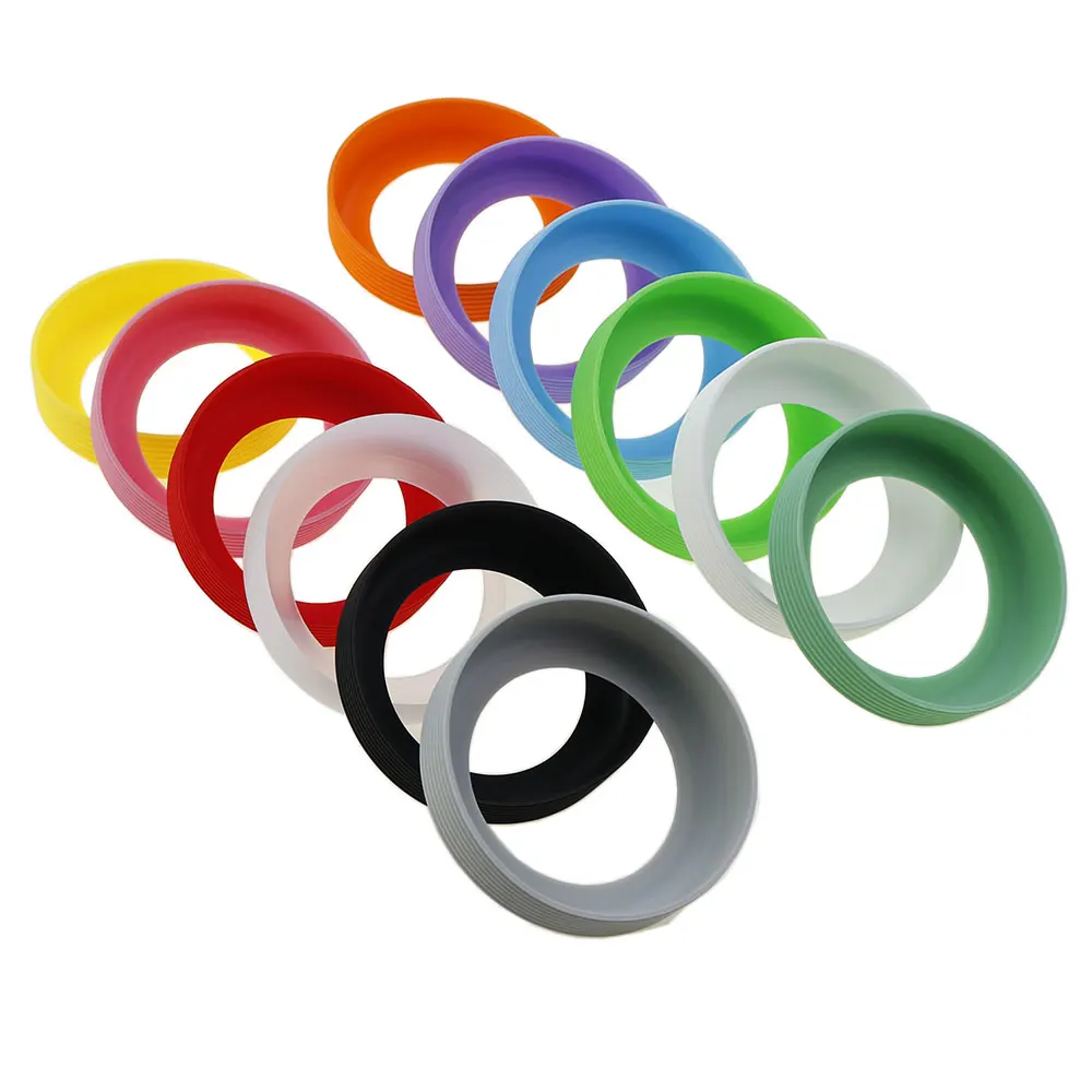 JCD 6,5 cm taza de agua de silicona cubierta inferior funda protectora antideslizante roscado funda para botella de agua Accesorios - imagen 5