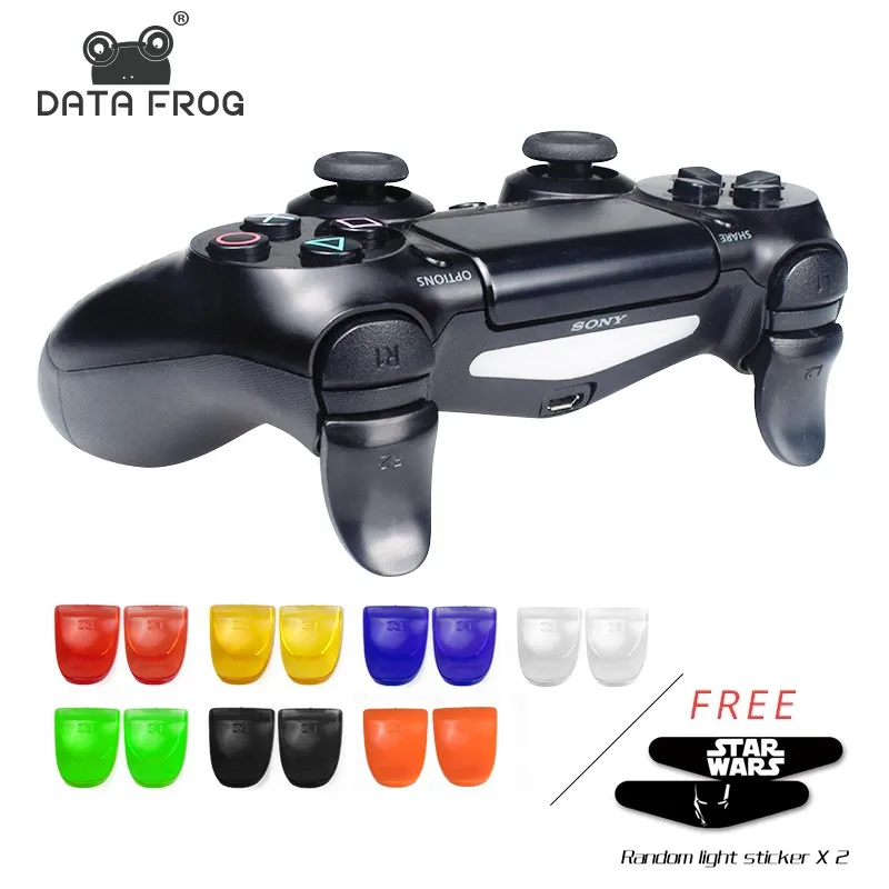 DATA FROG 1 par L2 R2 botón de disparo de extensión para PS4/PS4 Pro/PS4 controlador delgado Gamepad extensor accesorios clave