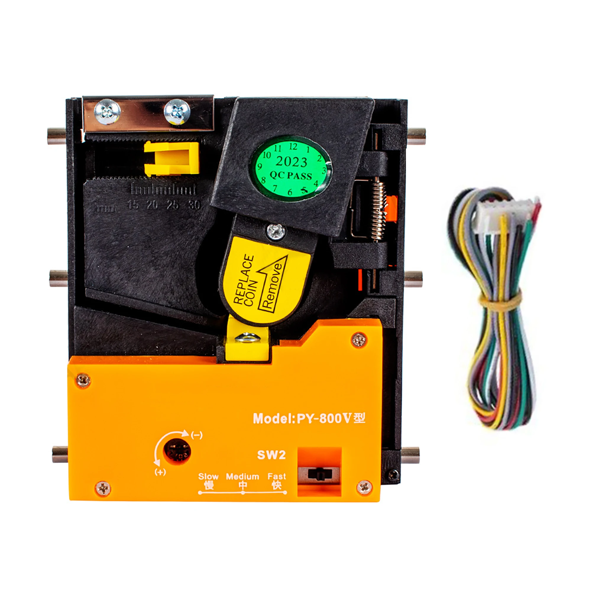 Mecanismo de fichas con Cable para máquinas expendedoras, Selector de monedas mecánico, entrada superior avanzada, juego Arcade, bricolaje, PY-800 - imagen 5