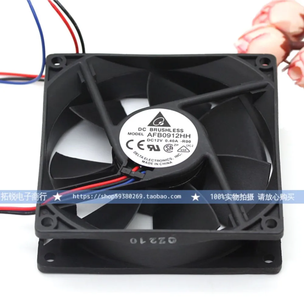 Para Delta AFB0912HH-F00 92x92x25mm 12V 0.40A 5500RPM 80CFM ventilador de servidor de PC de alto flujo de aire - imagen 3