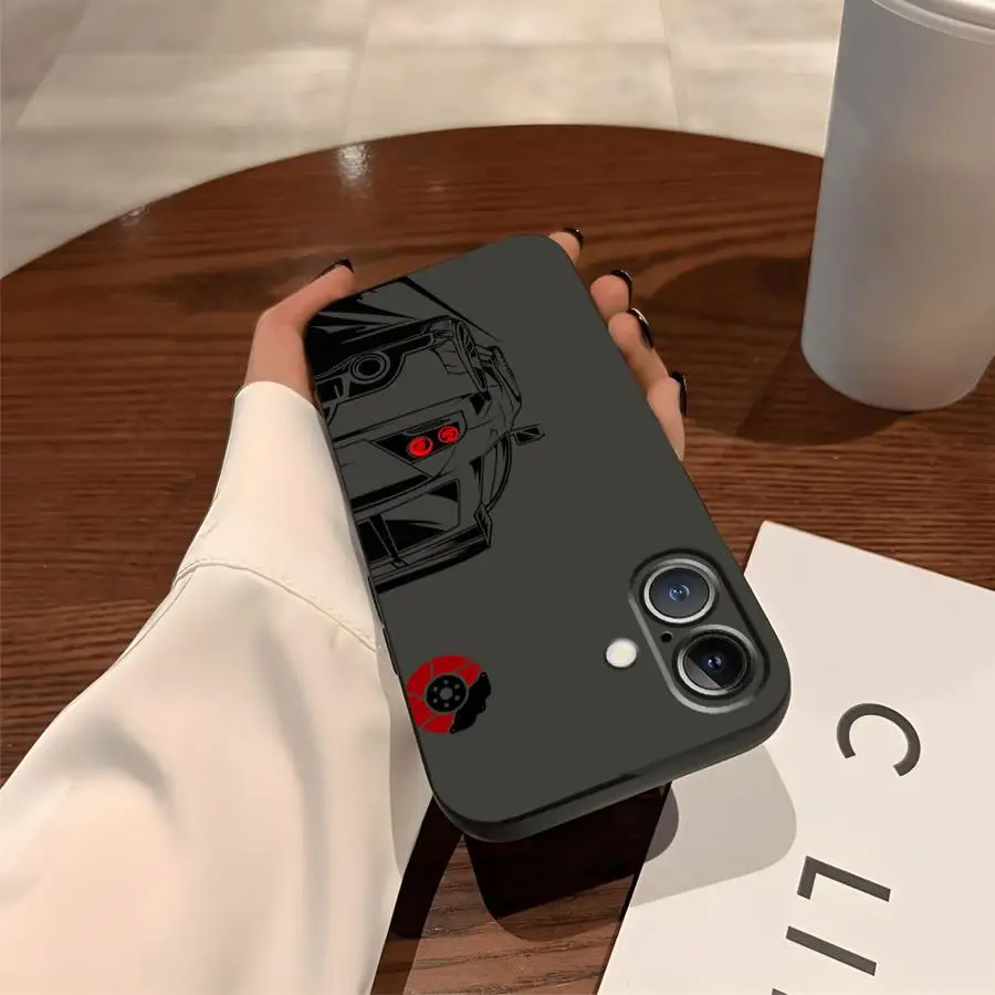 Funda de teléfono suave negra con dibujos animados para iPhone 13 12 11 17 Pro Max 17Air XR XS Max 7 8 15 16 14 Plus - imagen 4