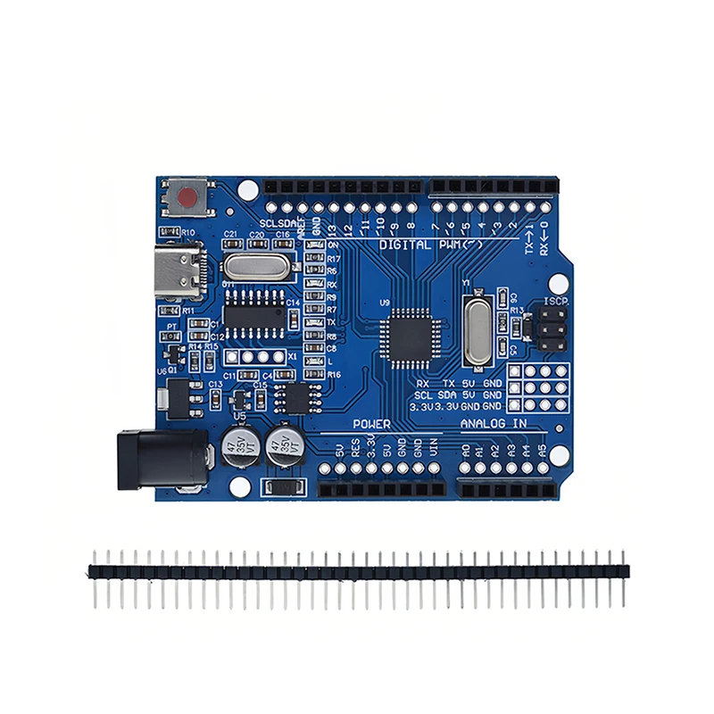 1-10 Uds UNO R3 oficial (CH340G) Chip MEGA328P para Arduino UNO R3 + CABLE USB/TYPE-C ATMEGA328P-AU Placa de desarrollo 16Mhz - imagen 2