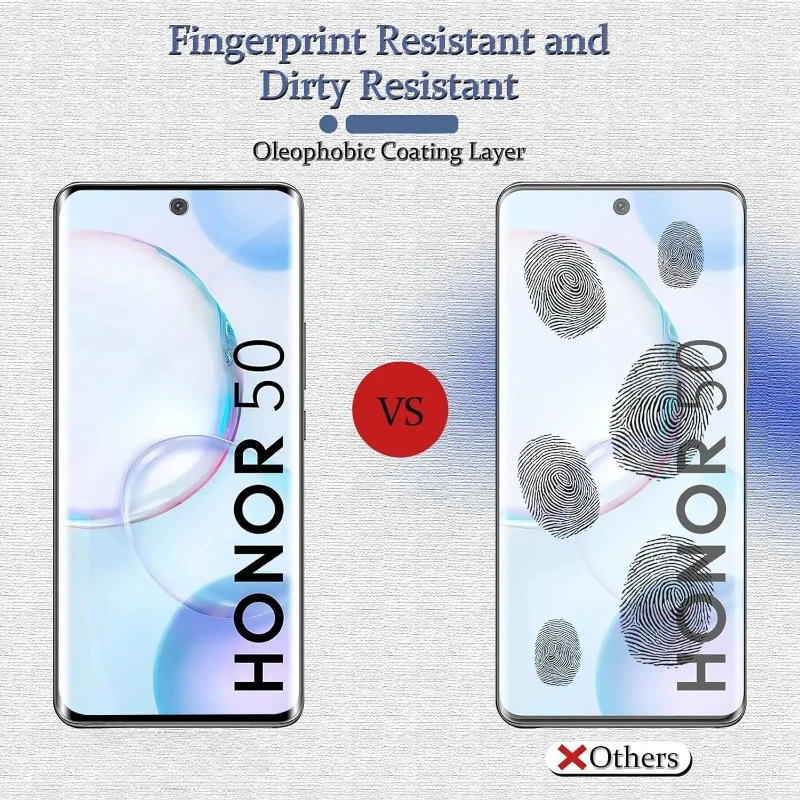 4 Uds 9H película protectora de pantalla curvada para Huawei Honor 300 200 100 80 Pro 90 70 Lite 50 60 Pro vidrio templado HD - imagen 2