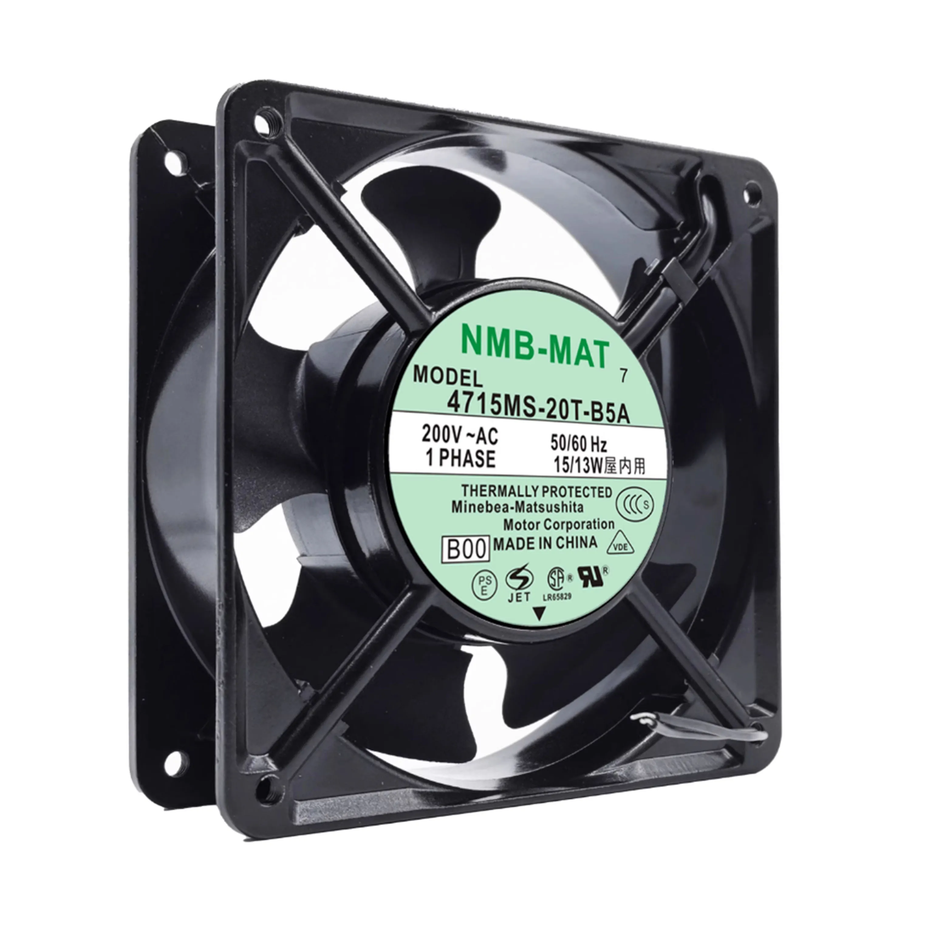 4715MS-20T-B5A Ventilador de gabinetes de 120 mm para NMB 12038 AC 200 V Ventilador para UPS y refrigeración de máquinas herramienta 102 CFM