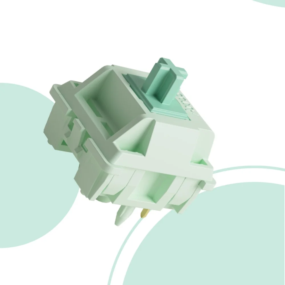 Akko Botany Switch para teclado mecánico 38 ± 5gf 5 pines interruptores lineales lubricados de fábrica para accesorios de juego MX DIY 45 piezas - imagen 4