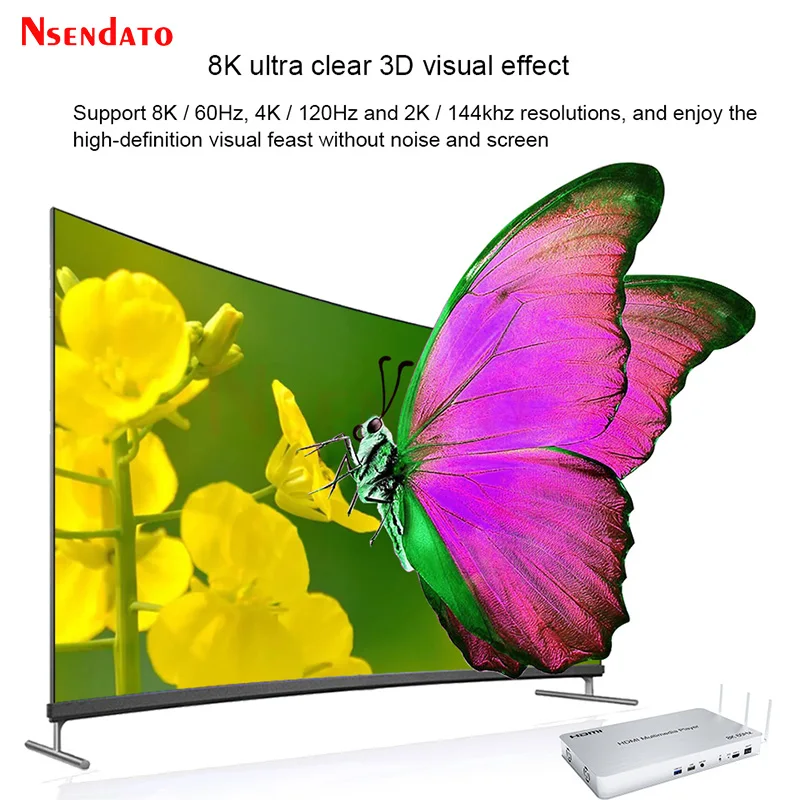 Reproductor multimedia HDMI 8K 60Hz Muitimedia Box H.265 HDMI HD reproductor multimedia de vídeo para Andriod HDMI Wifi USB MKV RMVB para TV Coche - imagen 5