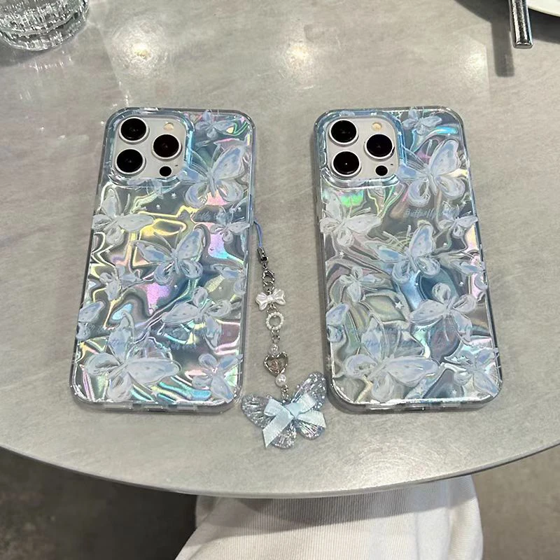 Funda con lazo y mariposa para Samsung Galaxy A56 A26 A16 A06 A24 A50 A51 A31 A12 A32 A22 A53 A33 A52 A13 A23 A05 A04 A03 - imagen 3