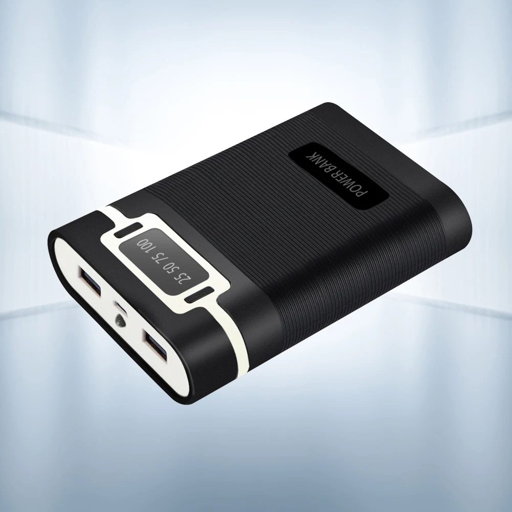 Caja de energía móvil DIY, pantalla Digital LCD, caja de almacenamiento de carga de batería, salida USB Dual con linterna LED para batería recargable - imagen 3