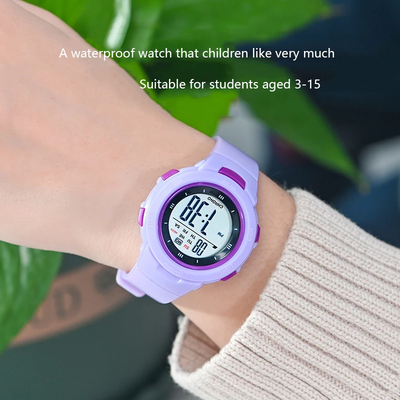 Relojes UTHAI CE49 para niños, reloj despertador luminoso a la moda resistente al agua, relojes inteligentes para niños y niñas, reloj de pulsera electrónico para estudiantes, regalo - imagen 5