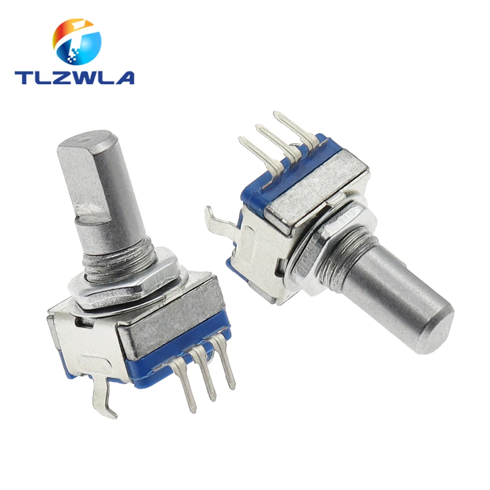 Codificador de Audio EC11, 5 piezas, 360 grados, 15MM, trípode Codificador rotativo, 20 pulsos, sin interruptor, E11 - imagen 3
