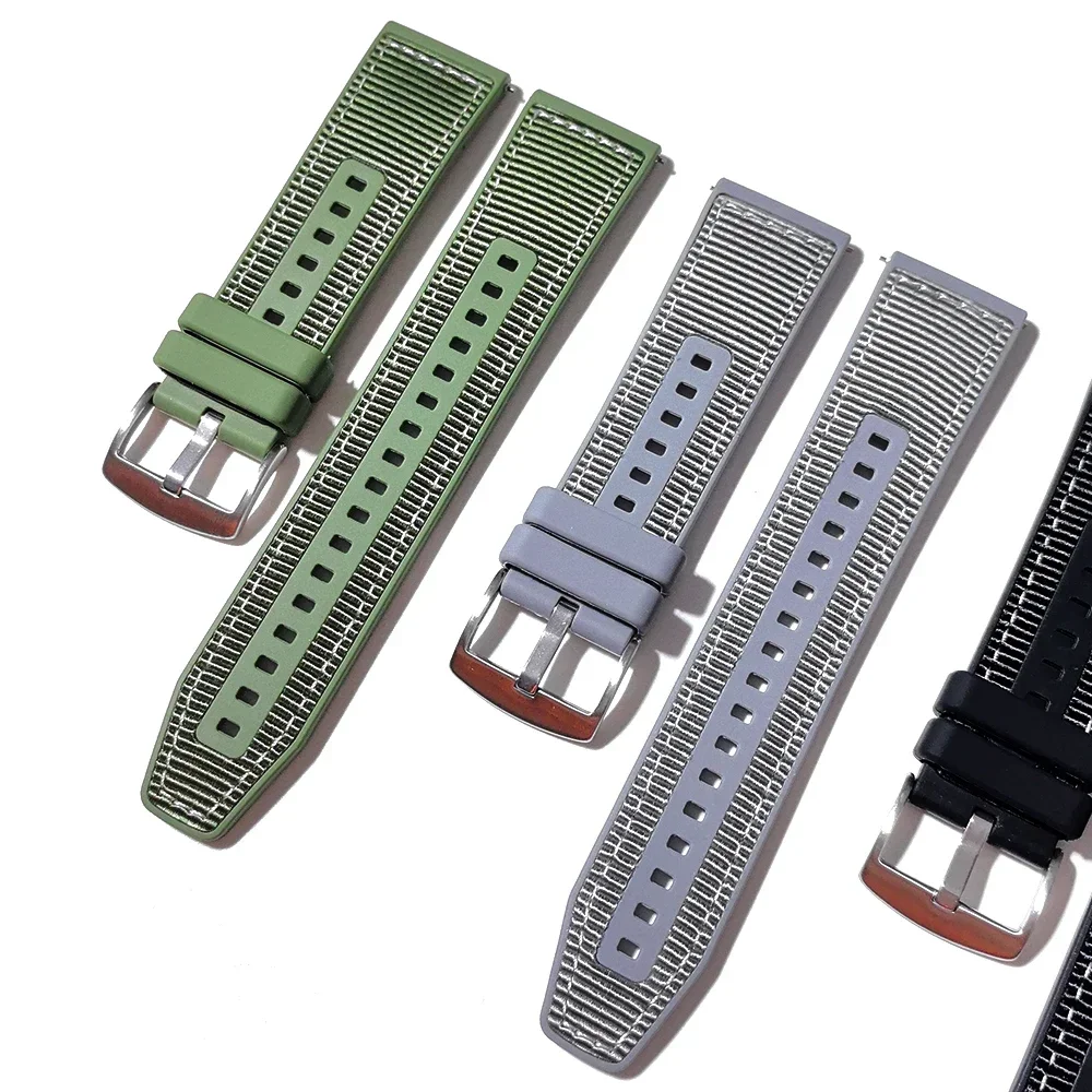 Correas trenzadas de nailon oficiales de 22mm para Huami GTR 4 3 Pro 47mm BIP 5 pulsera para Huami AMAZFIT ACTIVE/BALANCE Sport Band compuesto - imagen 3