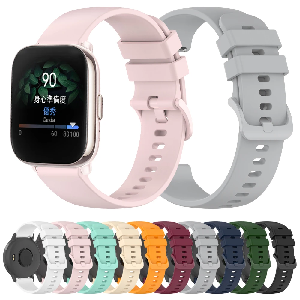 Correa deportiva de silicona para Huami AMAZFIT GTR 4 3 Pro, correa de 47mm AMAZFIT GTS 4 3 2e BIP 5, pulsera Universal de 20mm y 22mm