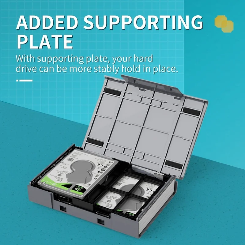 ORICO SSD M.2 Estuche protector Estuche rígido con etiqueta para disco duro de 2,5/3,5 pulgadas SSD HDD Estuche Caja de almacenamiento a prueba de agua (PHP25) - imagen 4