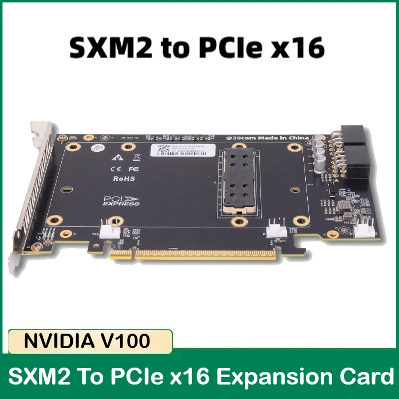 Nuevo Original para NVIDIA V100 SXM2 tarjeta adaptadora de tarjeta gráfica SXM2 a PCIe x16 tarjeta de expansión Control automático del ventilador envío rápido - imagen 2